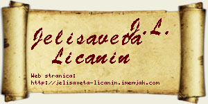 Jelisaveta Ličanin vizit kartica